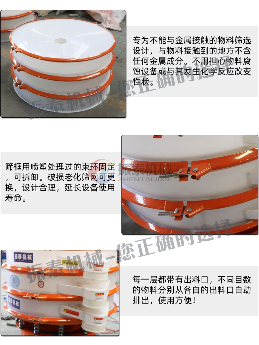 二氧化硅料漿塑料振動(dòng)篩細(xì)節(jié)